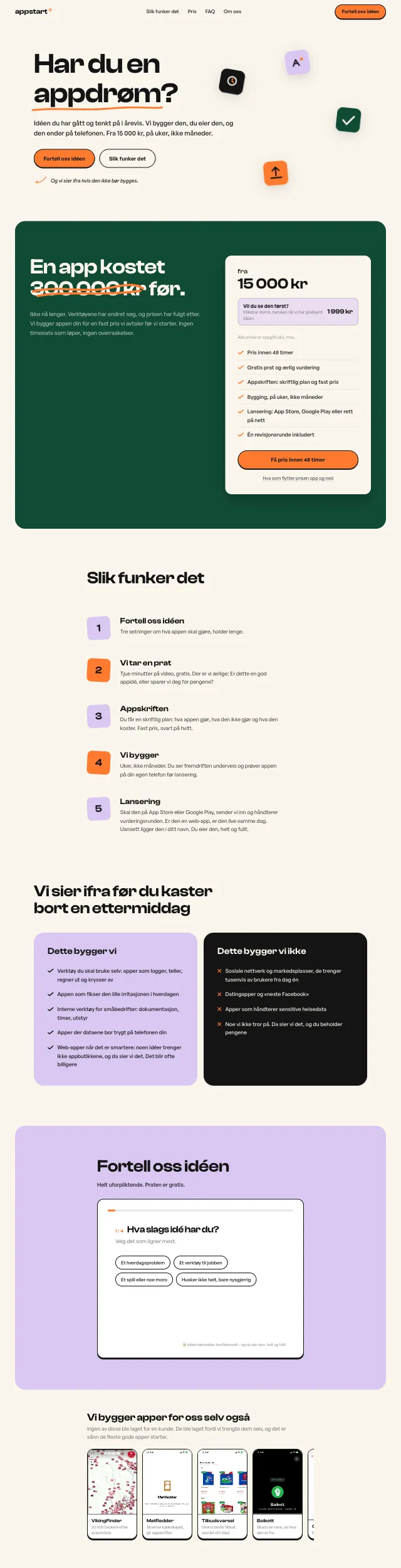 Nettsiden til Appstart